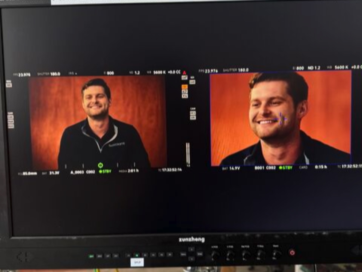 Tyler Kwasny being interviewed at Anthropic's Claude SMB Workshop in Detroit
