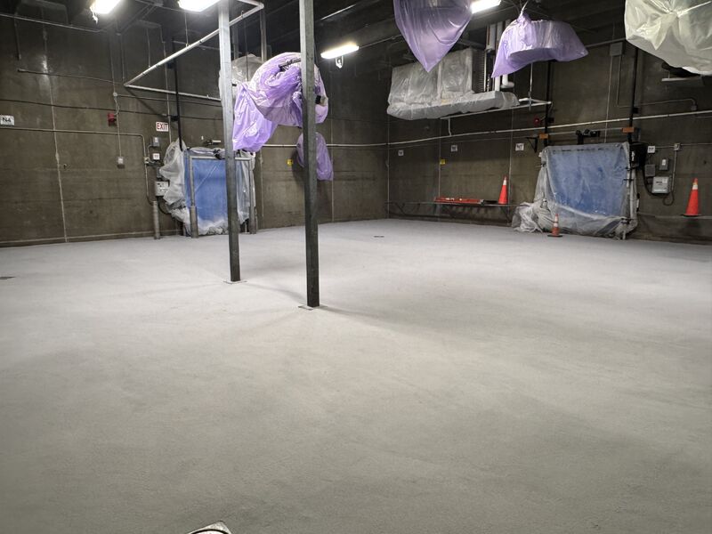 Finished SaniCrete STX floor in a blast freezer after a three-day shutdown