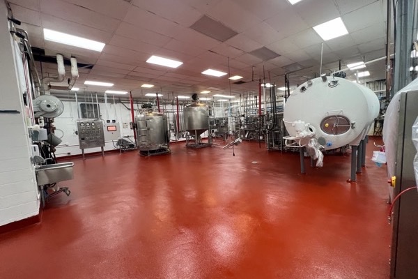 SaniCrete flooring in dairy processing facility