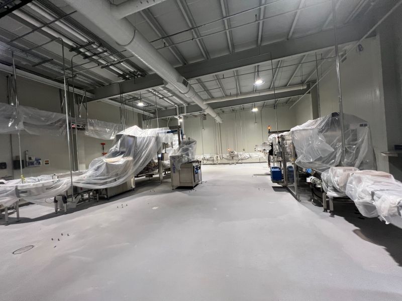 Completed SaniCrete SL floor at coffee processing facility