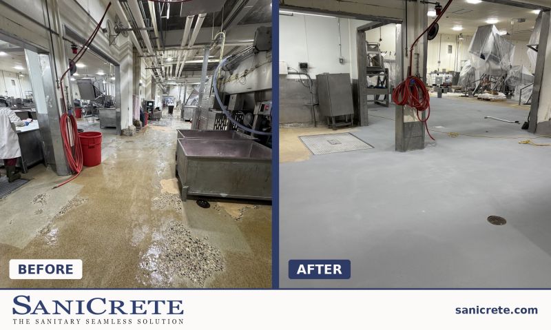 SaniCrete STX installation during Memorial Day shutdown