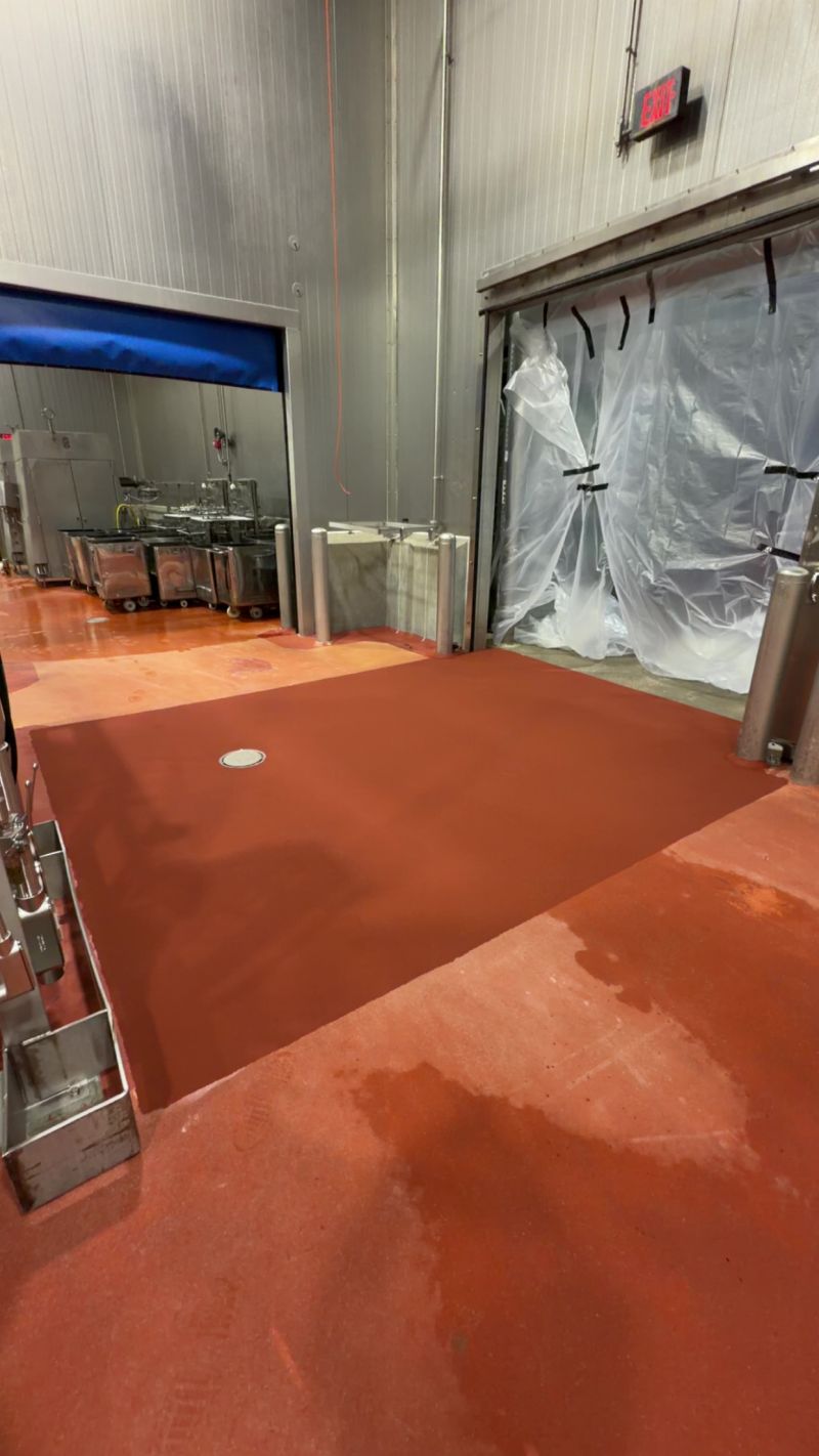 SaniCrete team on a food processing floor project