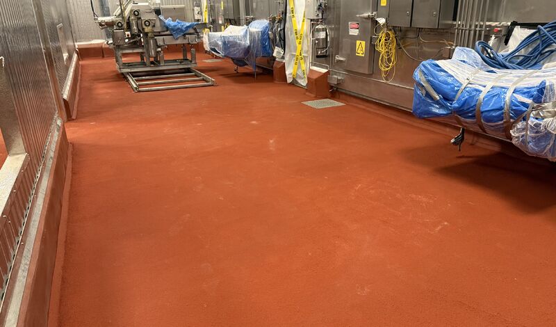 Food plant floor demolition and prep by SaniCrete crew